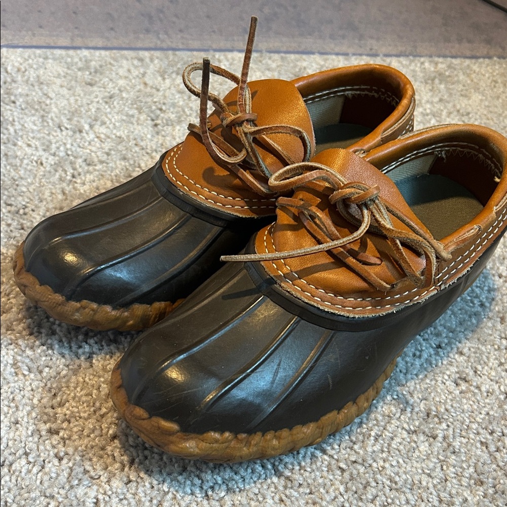 Brown and Black Duck Shoes